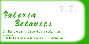 valeria belovits business card